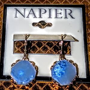 Napier Light Blue Drop Earrings